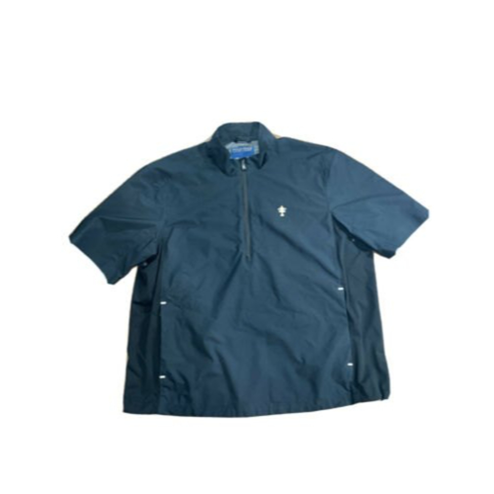 Polo Golf Ralph Lauren XL Pullover Packable Windbreaker Jacket Black 1/4 Zip